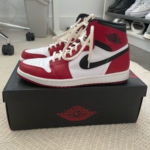 Nike Air Jordan 1 Chicago 2013 White/Varsity Red-Blk 332550-163 Size 10